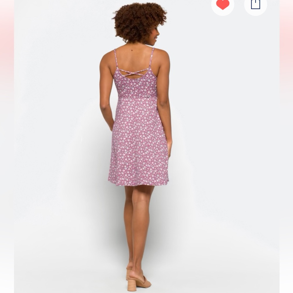 NINE BRITTON Jayde Maternity Knit Back Detail Dress XS Purple Floral - Picture 3 of 14